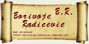 Borivoje Radičević vizit kartica